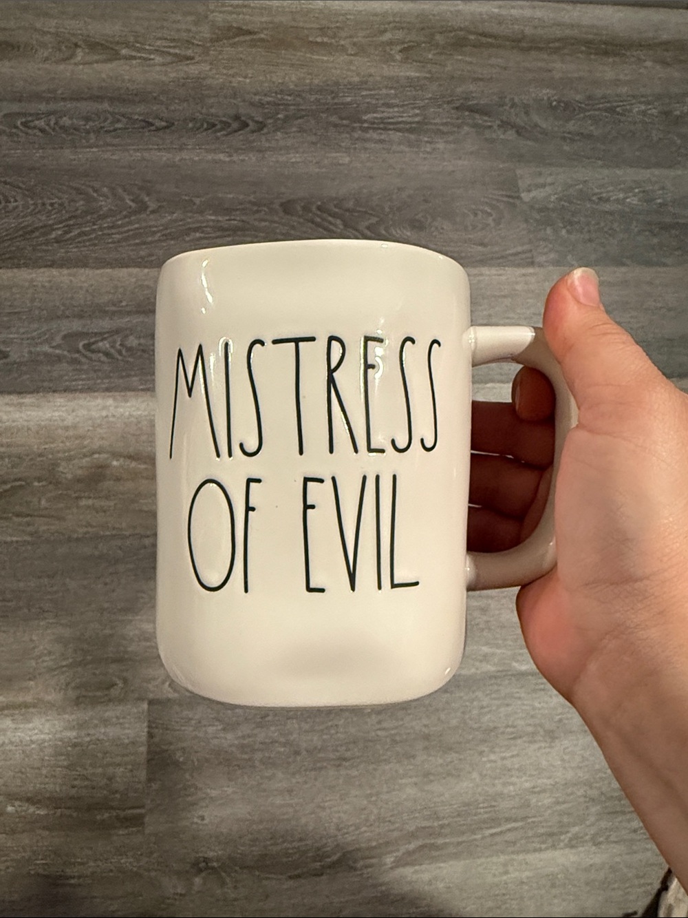 Rae Dunn 'Mistress of Evil' Ceramic Mug